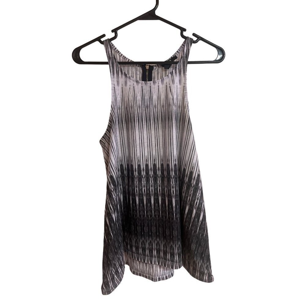 H&M S Black and White ZIpper Back Tank Top